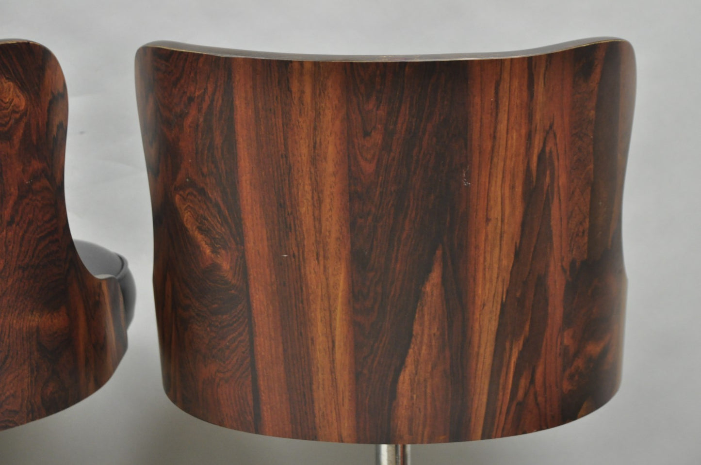 Vintage Daystrom Mid Century Modern Faux Rosewood Laminate Barstools - Set of 4