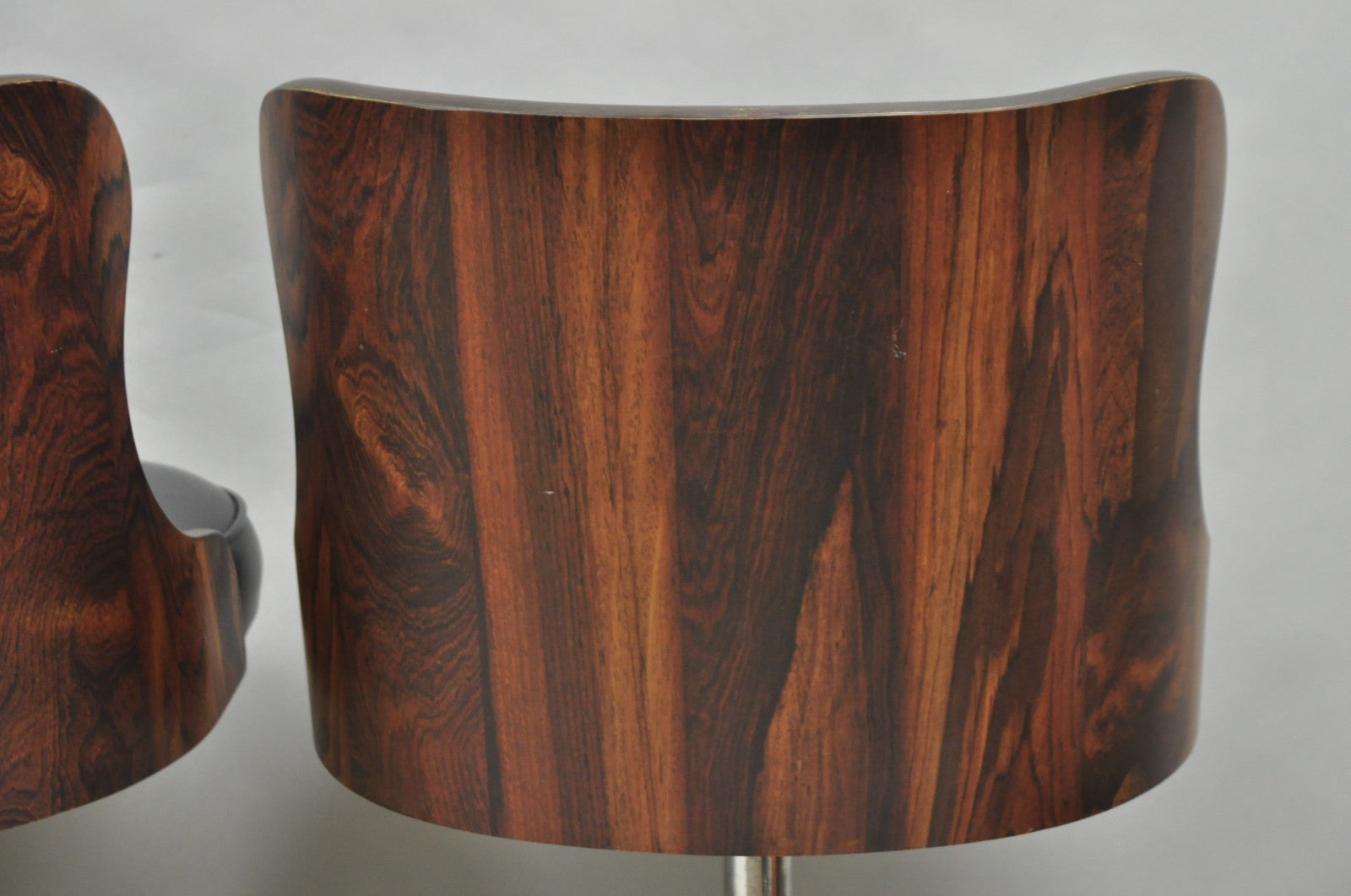 Vintage Daystrom Mid Century Modern Faux Rosewood Laminate Barstools - Set of 4