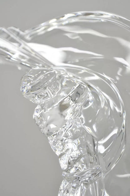 Cristal De Sevres France Crystal 10.5" Glass Golfer Golf Statue Sculpture