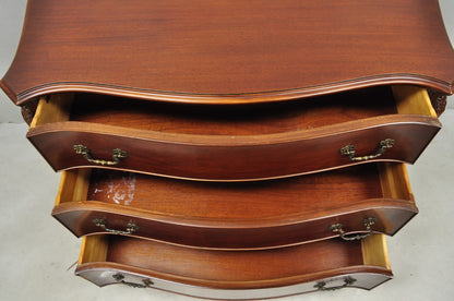 Vintage Georgian Mahogany Bow Front Server Chest Commode Dresser by John Stuart