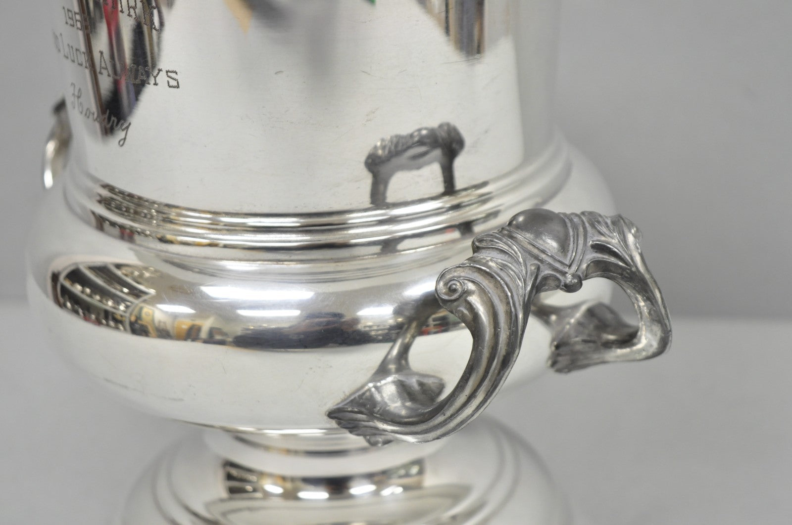 Vintage FB Rogers Silver Plated Trophy Cup Champagne Chiller Ice Bucket Engraved