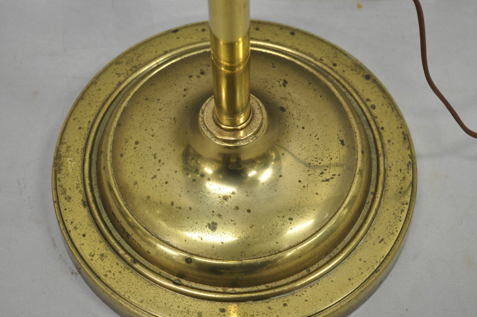 Vintage Mid Century Modern Brass Adjustable Task Pharmacy Reading Floor Lamp