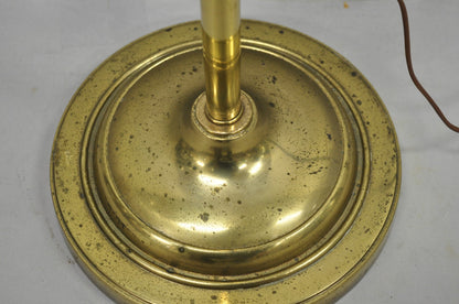 Vintage Mid Century Modern Brass Adjustable Task Pharmacy Reading Floor Lamp