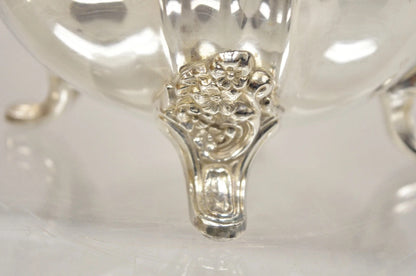 Vintage Lancaster Rose by Poole 401A EPCA Silver Plated Water Pitcher