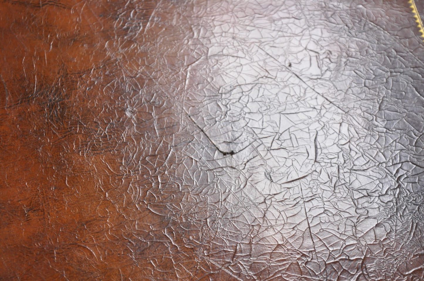 Vintage French Regency Mahogany Leather Top Saber Leg Coffee Table attr Weiman