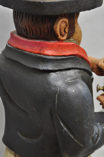 52" Tall Maritime Nautical Folk Art Carved Wood "Little Navigator" Statue Figure