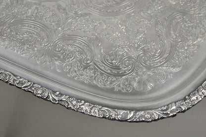 Vintage Victorian International Silver Co Silver Plated Bar Serving Platter Tray
