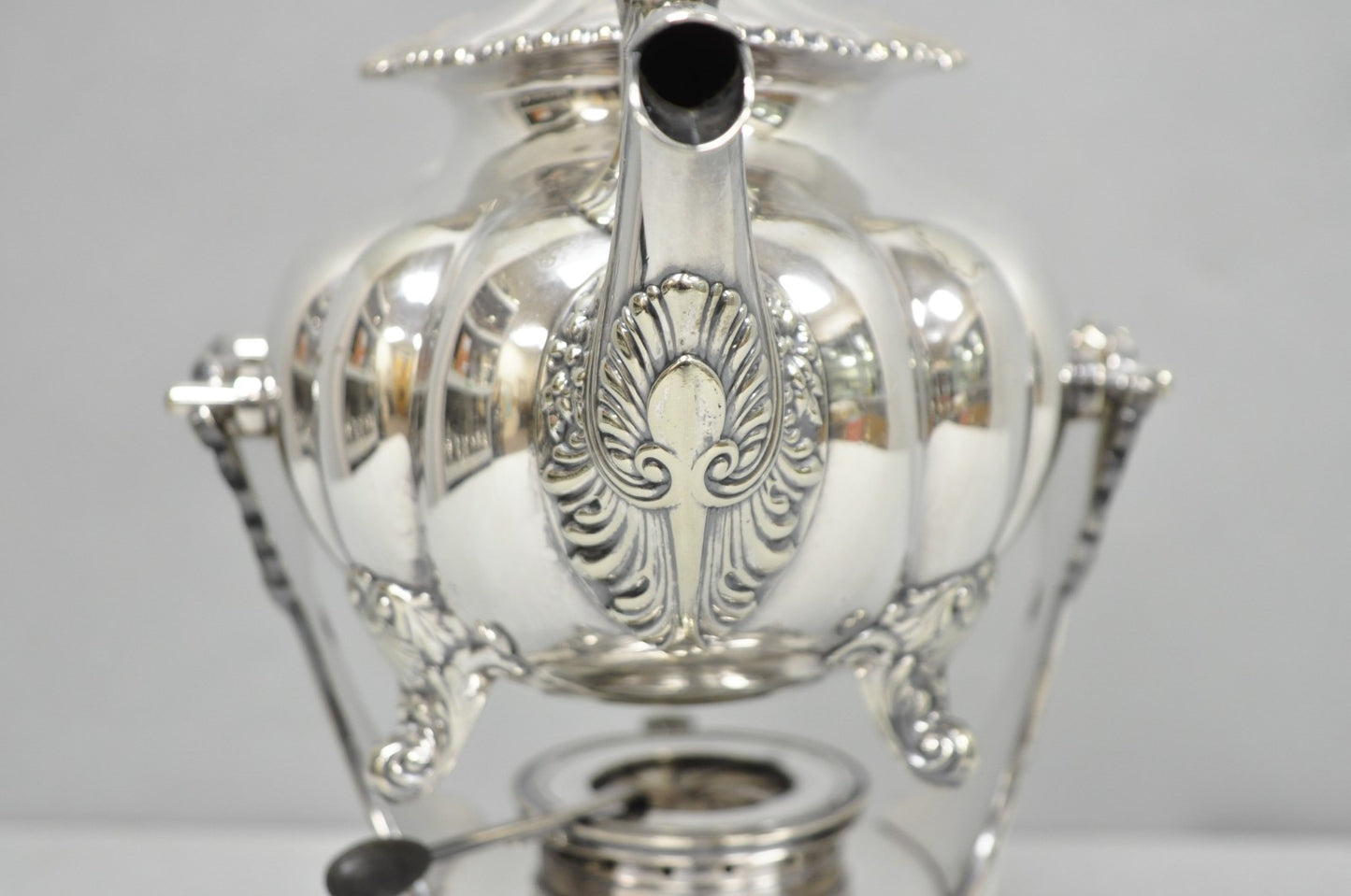 Antique Victorian Silver Plated Gorham 01180 Tilting Teapot Coffee Pot on Stand