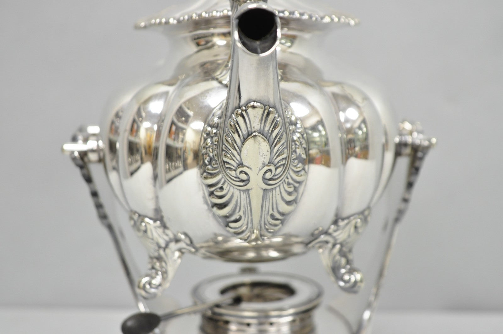 Antique Victorian Silver Plated Gorham 01180 Tilting Teapot Coffee Pot on Stand