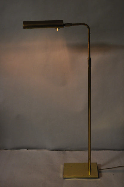 Mid Century Modern Koch & Lowy Brass Pharmacy Reading Adjustable Floor Lamp