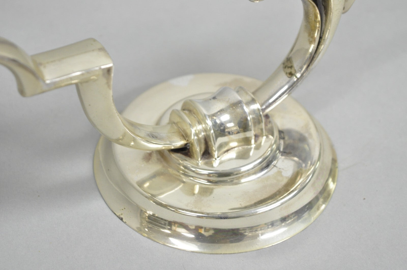 Salvador de la Serna Art Deco Sculptural 925 Sterling Silver Candlestick - Pair