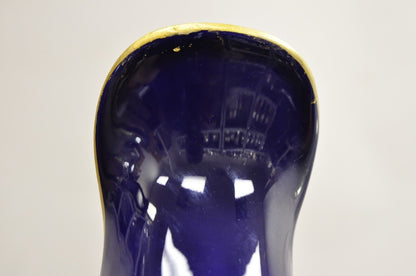 Vintage Keramos Italian Capodimonte Cobalt Blue Porcelain Pitcher w/ Handle