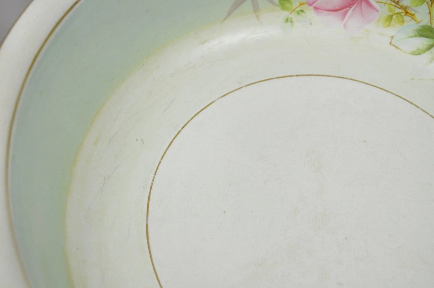 Antique Ironstone China Coxon & Co Green Porcelain Wash Bowl Basin & Pitcher