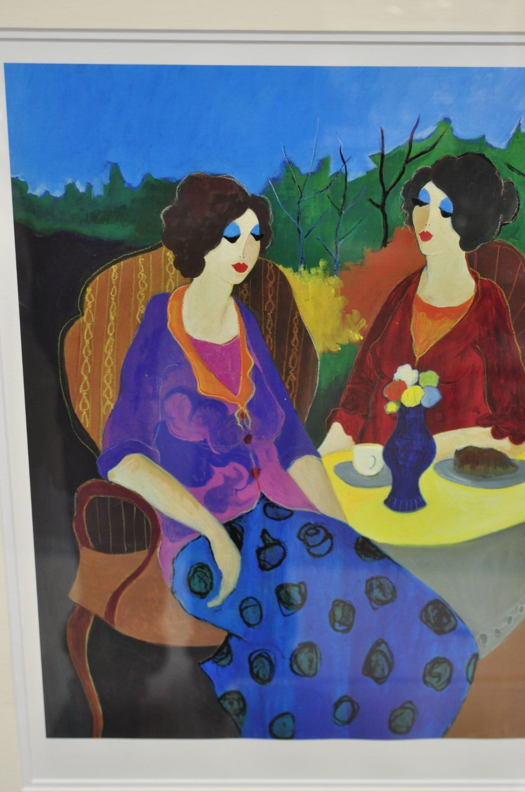 Itzchak Tarkay 2005 "Morning Social" Seriolithograph Signed and Framed w/ COA