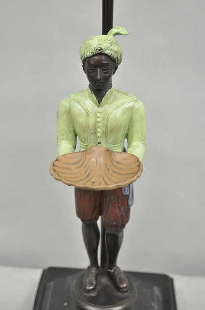 John Richard Egyptian Moorish Figural Butler Servant Table Lamp