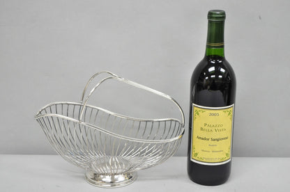 Vintage Mid Century El De Uberti Italy Silver Plated Wire Wine Bottle Holder