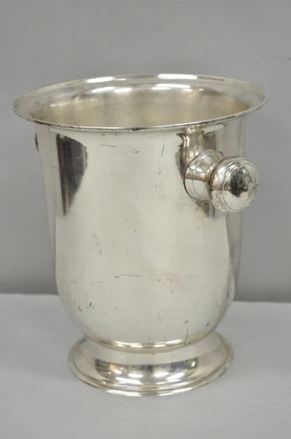 Mid Century Modern Silver Plated Twin Handle Urn Champagne Chiller Ice Bucket