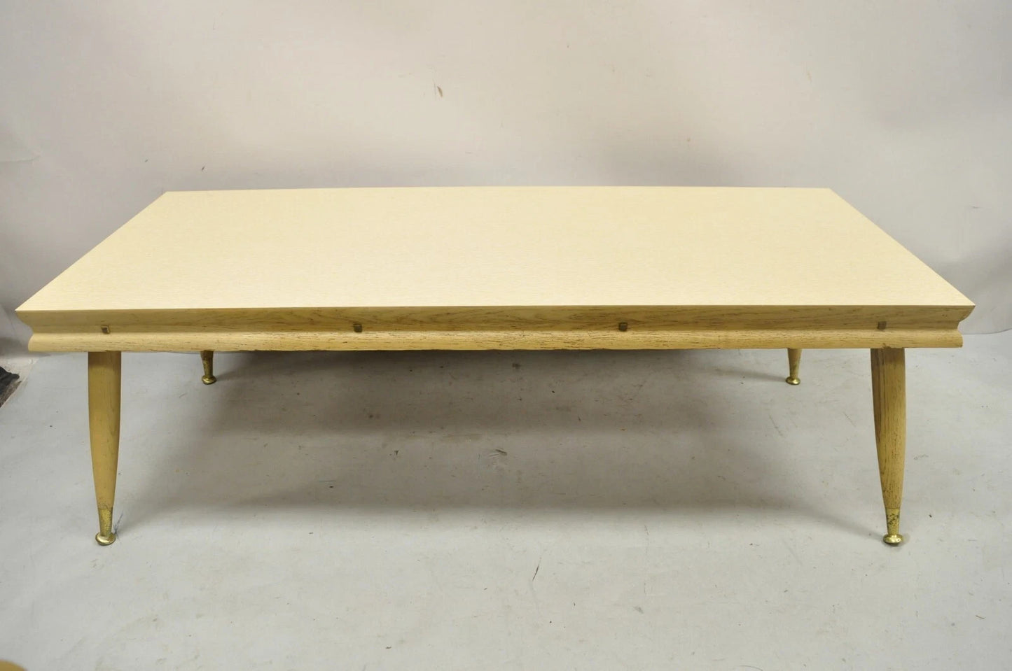 Vintage Mid Century Modern Atomic Era Laminate & Wood Coffee Table Set - 3 pcs