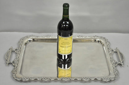 Antique Victorian Silver Plated Pierced Twin Handle Bar Serving Tray by Wilcox