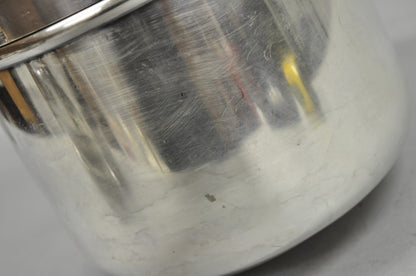 Vintage Fisher Mid Century Modern Art Deco Silver Plated Lidded Ice Bucket