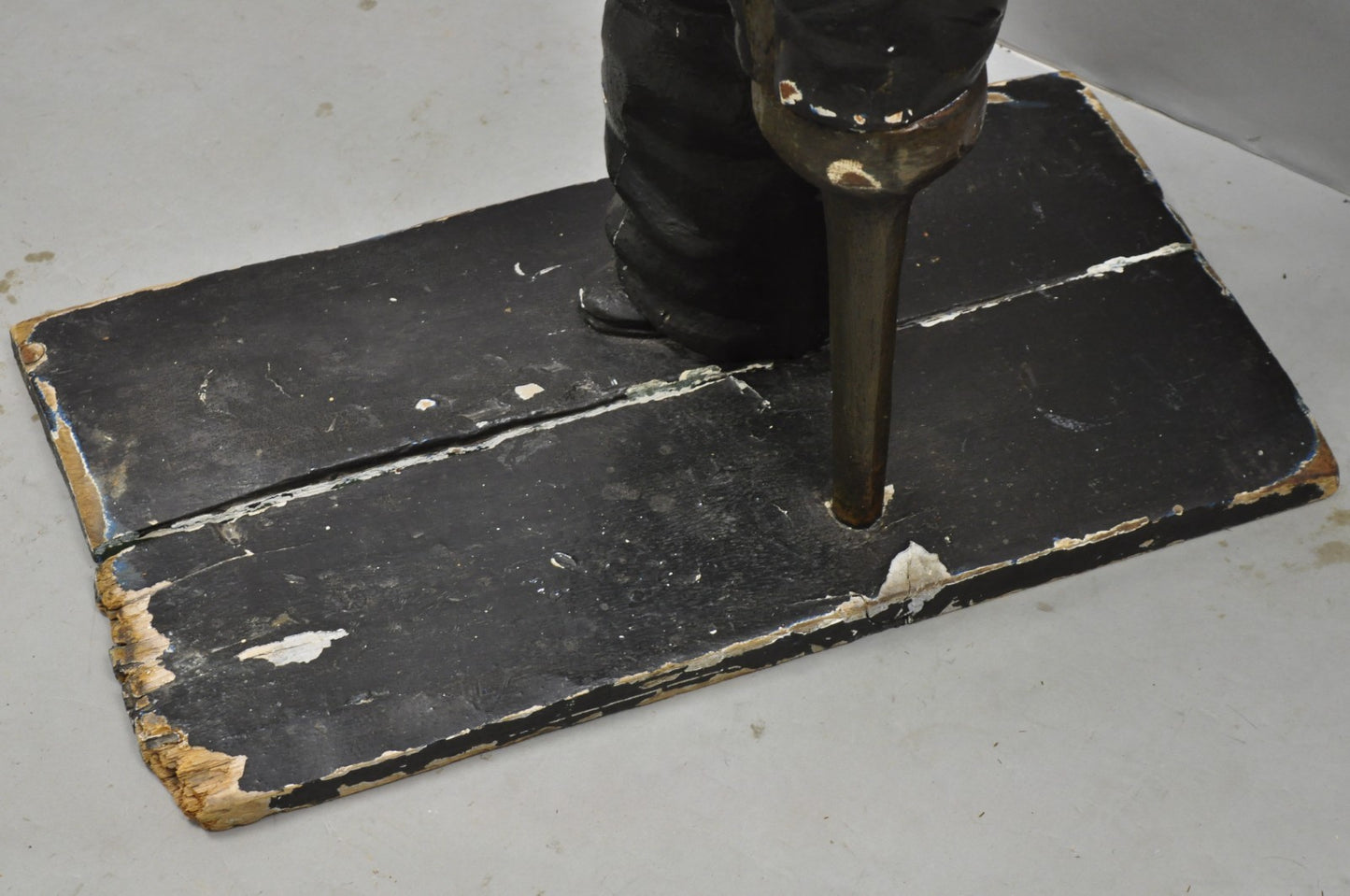 54" Tall Maritime Nautical Wood Peg Leg Seaman Bank Figure "Please Give a Penny"