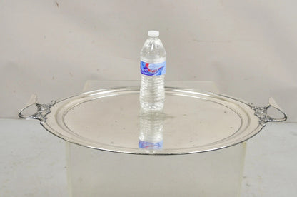 Antique Meriden B Co. Victorian Silver Plated Oval Serving Platter Tray Engraved
