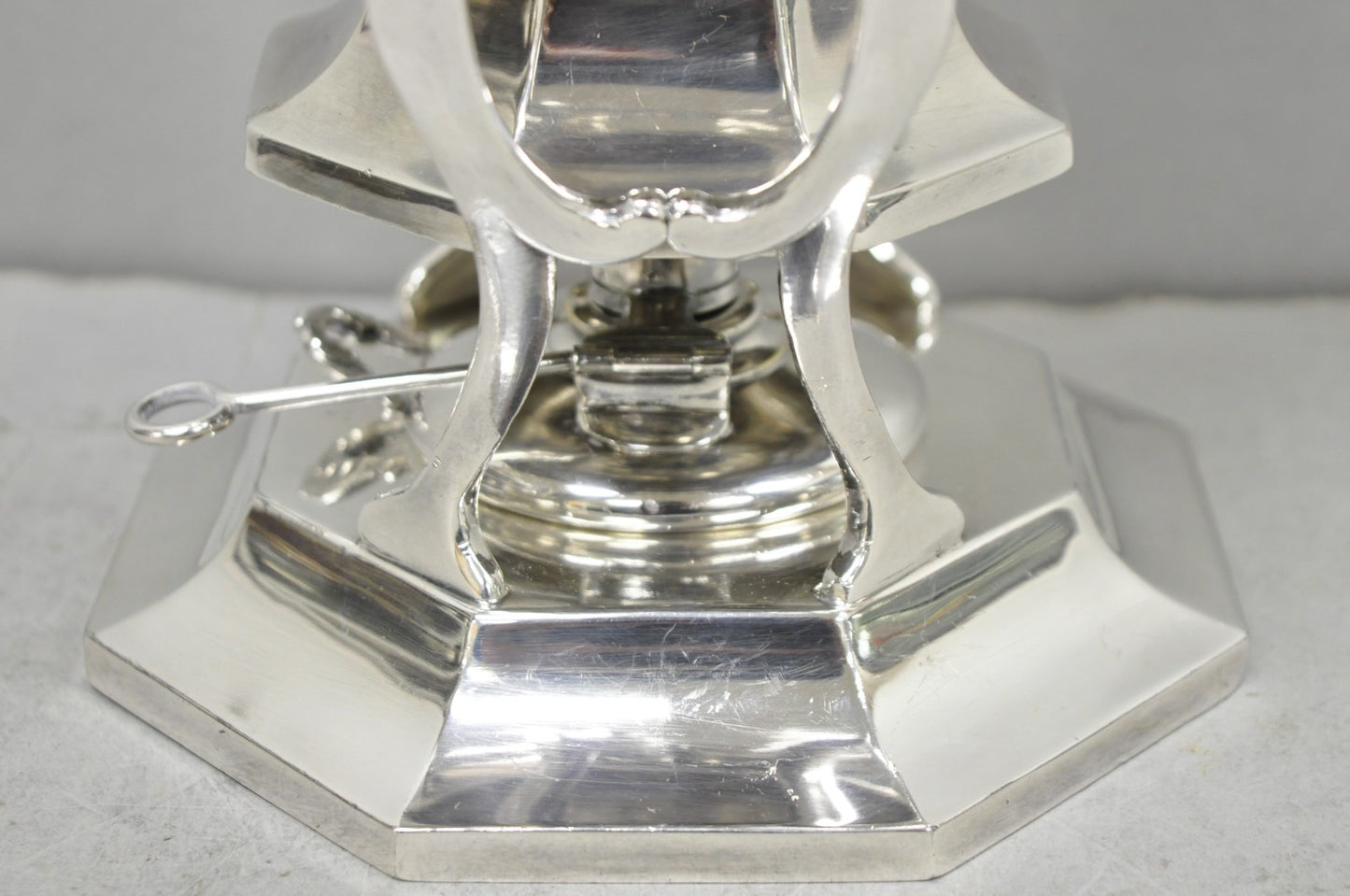 Antique Wilcox Art Deco Silver Plated Tilting Coffee Teapot on Stand "M.G.R."