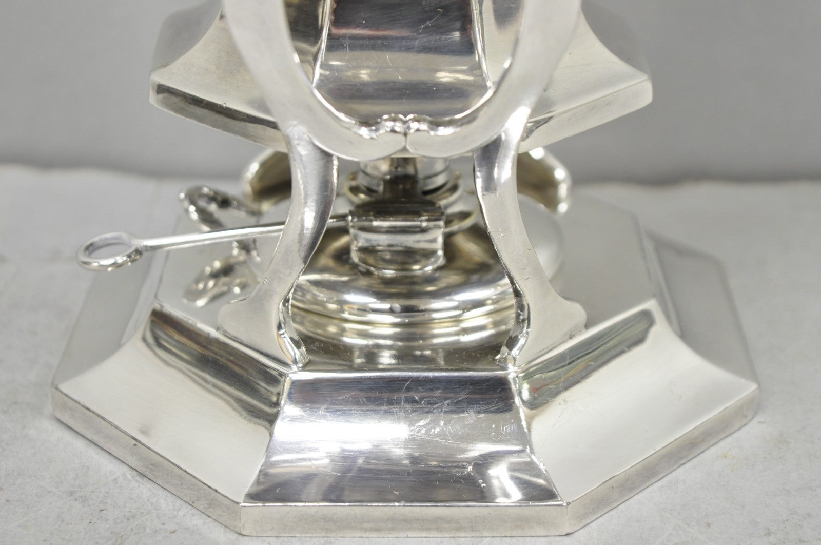 Antique Wilcox Art Deco Silver Plated Tilting Coffee Teapot on Stand "M.G.R."