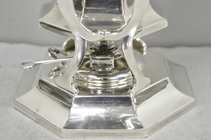 Antique Wilcox Art Deco Silver Plated Tilting Coffee Teapot on Stand "M.G.R."