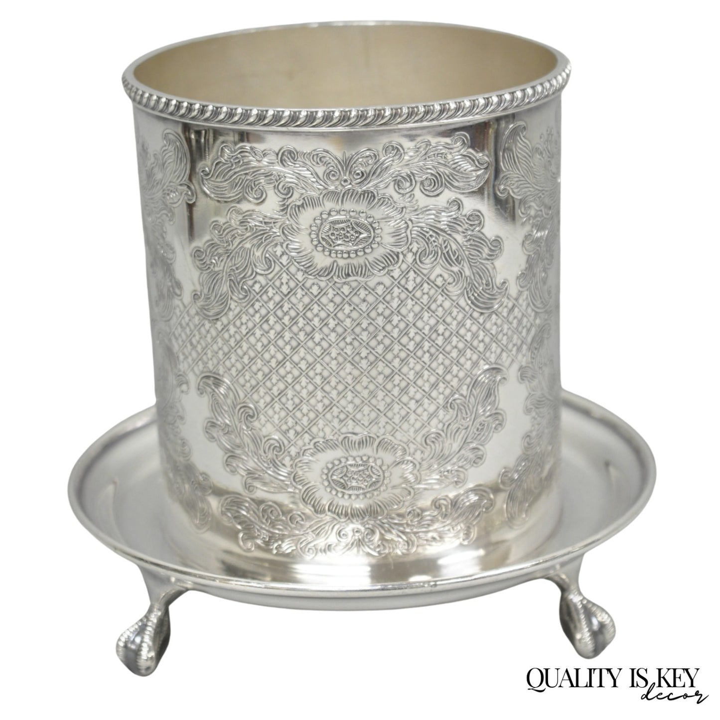 Vintage Viners of Sheffield English Regency Silver Plated Wine Bottle Coaster