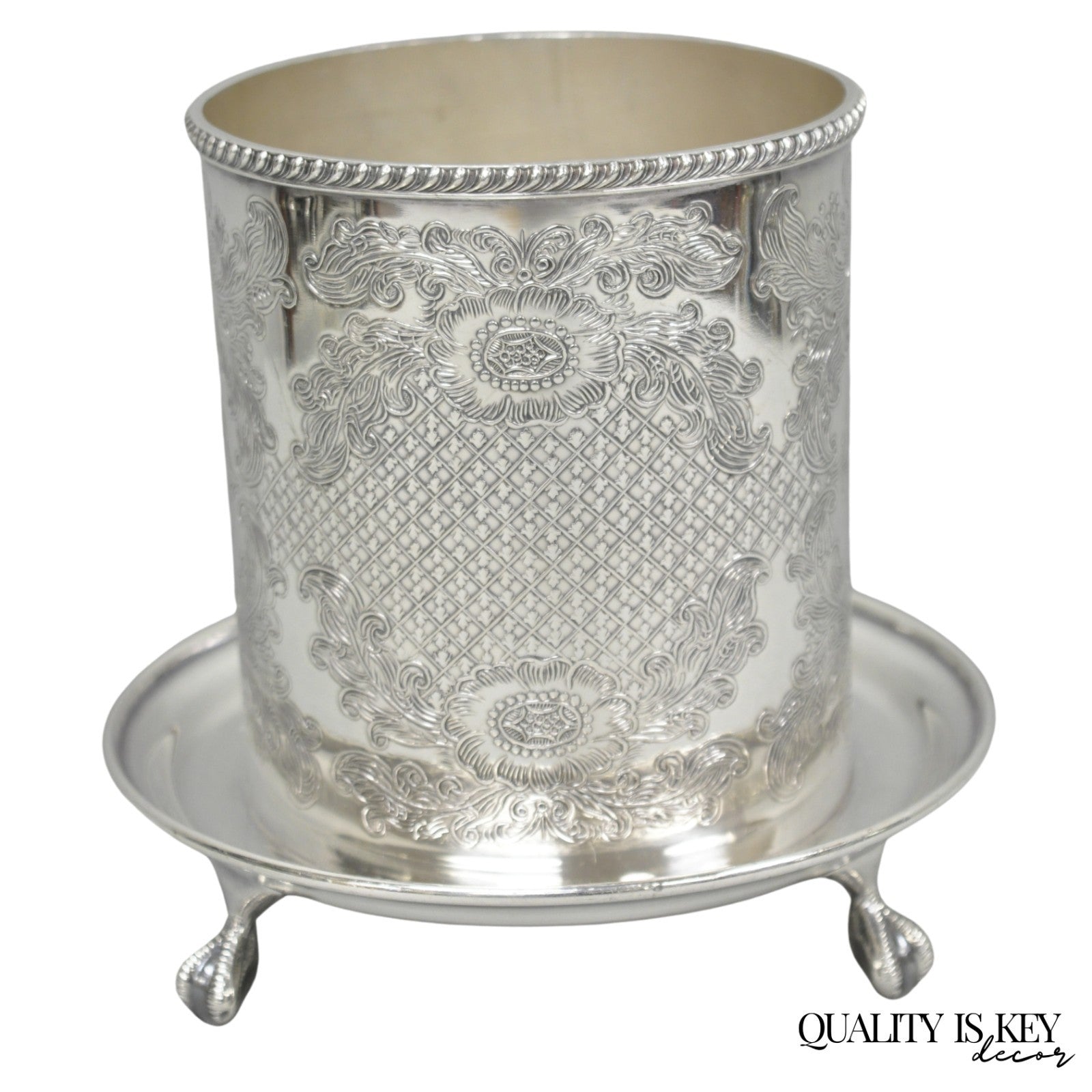 Vintage Viners of Sheffield English Regency Silver Plated Wine Bottle Coaster