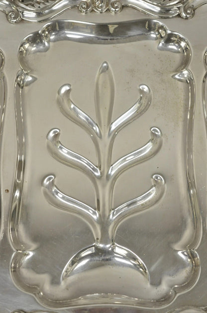 Victorian Meneses Orfebres Silver Plated Meat Cutlery Serving Platter Tray