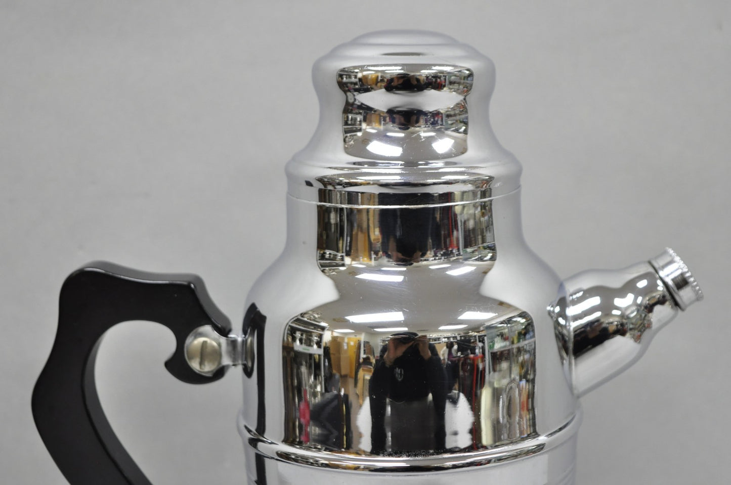 Vintage Art Deco Style Silver Plated Martini Bar Cocktail Shaker Pitcher