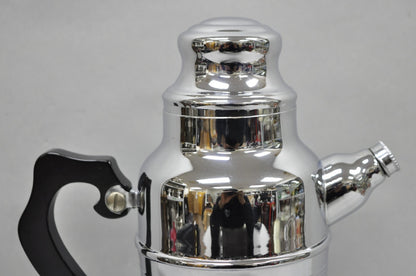 Vintage Art Deco Style Silver Plated Martini Bar Cocktail Shaker Pitcher