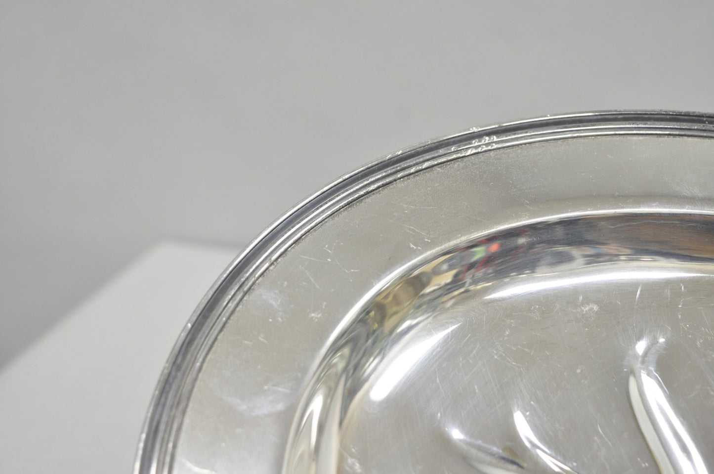 Vintage Crescent Regency Style Silver Plated Oval Cutlery Serving Platter Tray