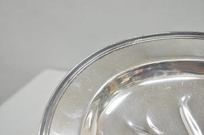 Vintage Crescent Regency Style Silver Plated Oval Cutlery Serving Platter Tray