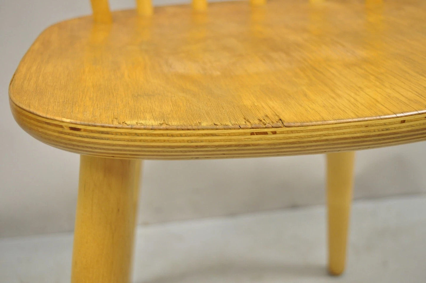 Vintage Mid Century Modern Spindle Back Birch Maple Dining Side Chair