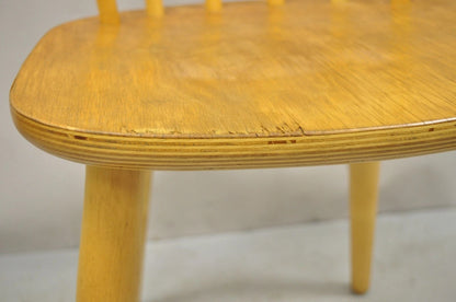 Vintage Mid Century Modern Spindle Back Birch Maple Dining Side Chair