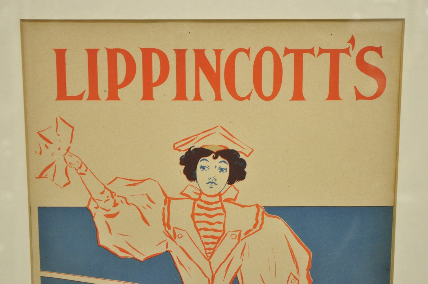 Art Deco Will Carqueville Lippincott's "September" Framed Lithograph Print