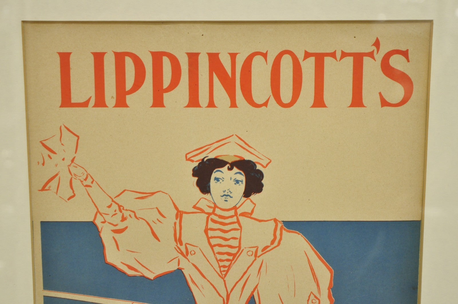 Art Deco Will Carqueville Lippincott's "September" Framed Lithograph Print