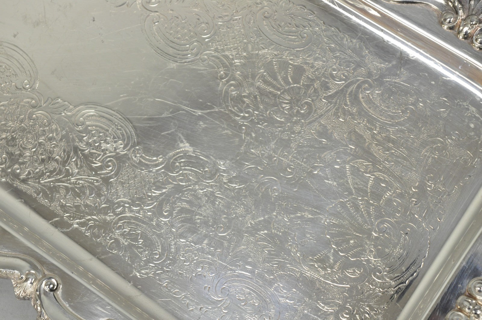 Vintage Bristol 132 Victorian Silver Plated Narrow Serving Platter Bar Tray