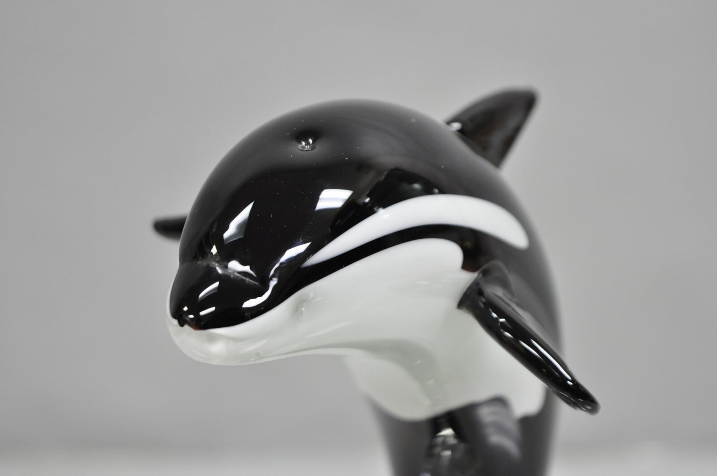 Vinci by Dynasty Glass 9" Modern Orca Killer Whale Sculpture