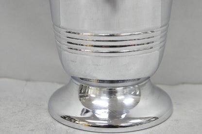 Art Deco Silver Plated Red Bakelite Handle Martini Bar Cocktail Shaker Pitcher