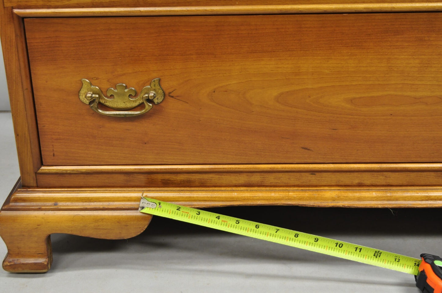 Vintage L&JG Stickley Cherry Wood Chippendale Style 6 Drawer Tall Chest Dresser