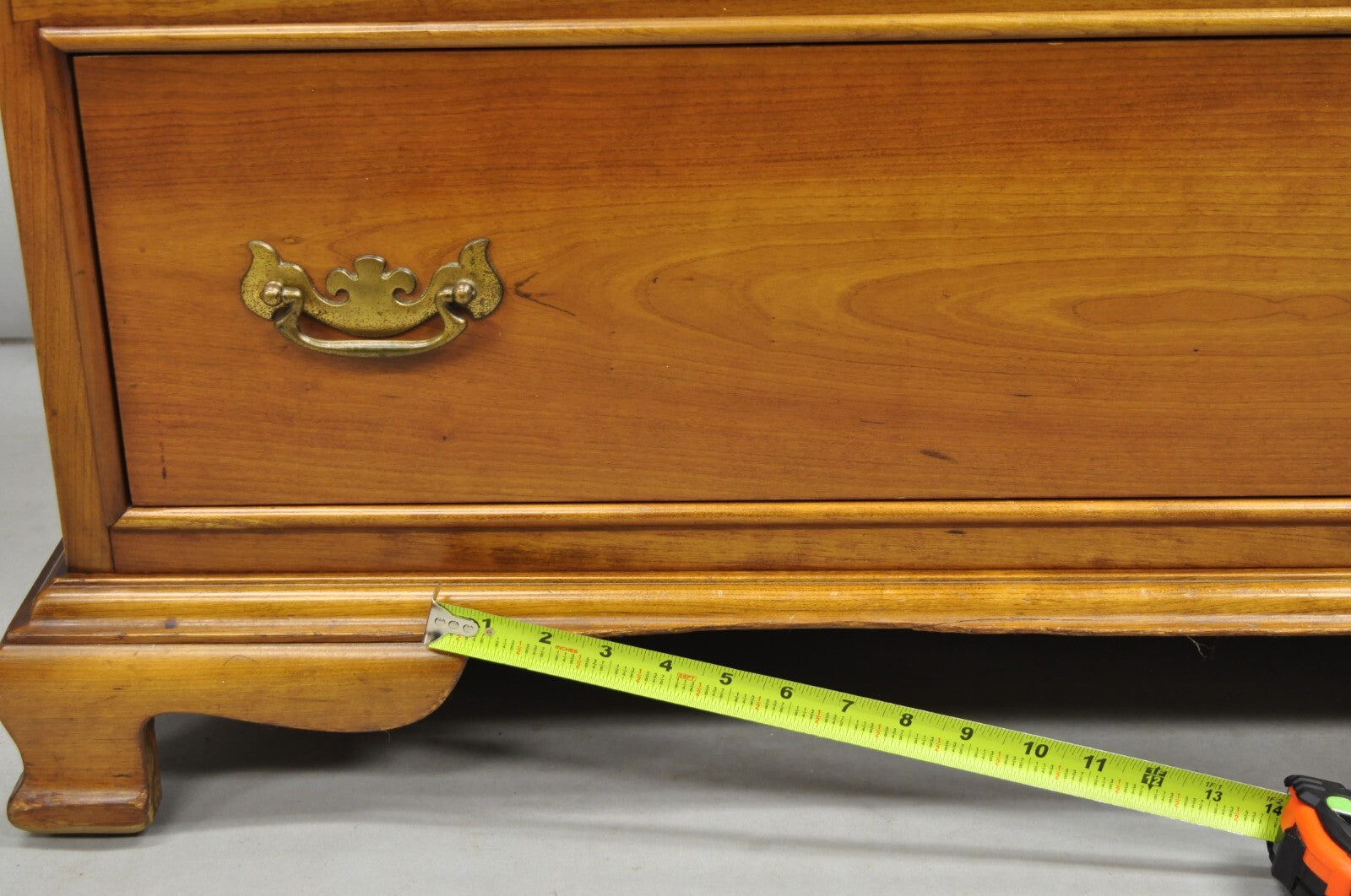 Vintage L&JG Stickley Cherry Wood Chippendale Style 6 Drawer Tall Chest Dresser
