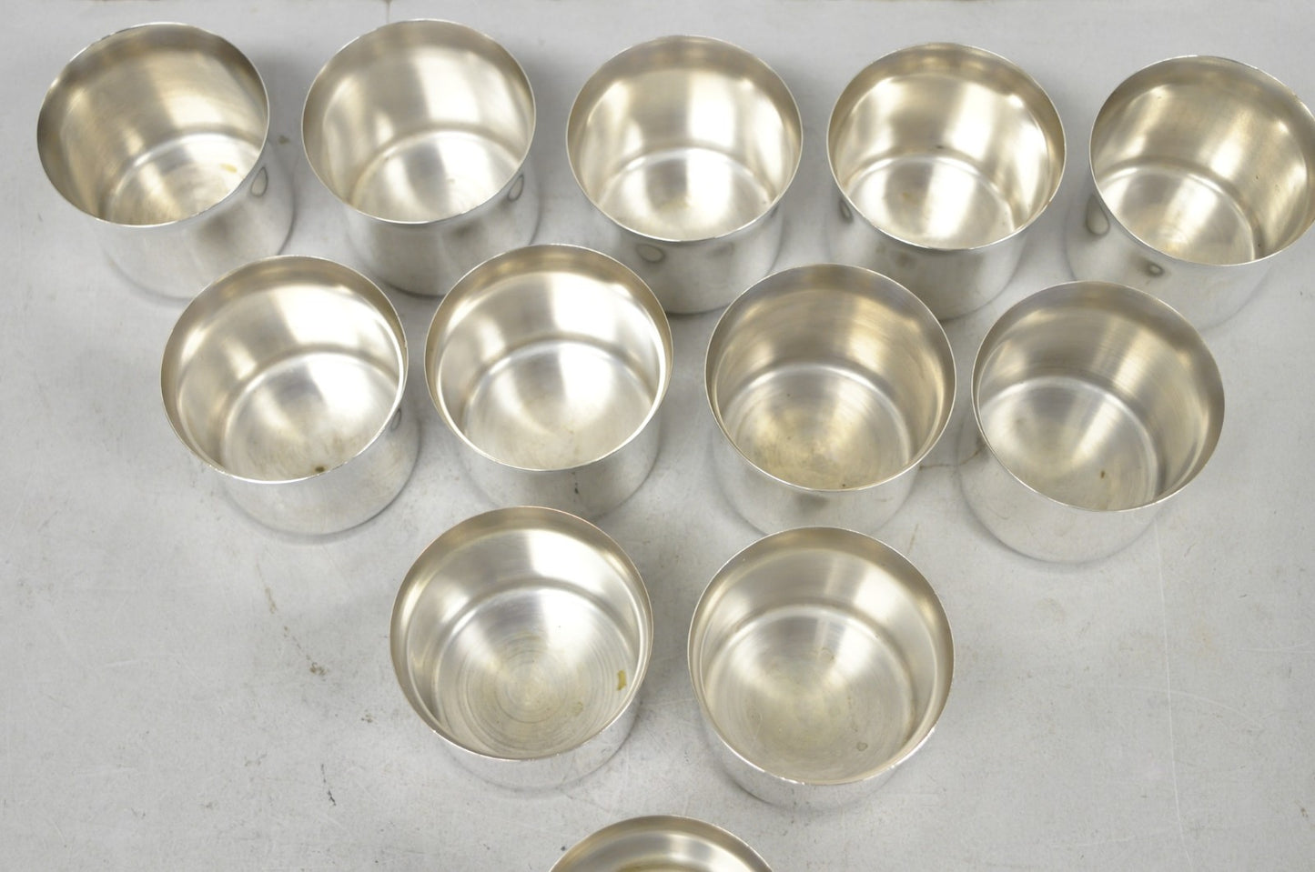 International Silver Mid Century Modern Silver Plated Punch Bowl Cups, Set of 12