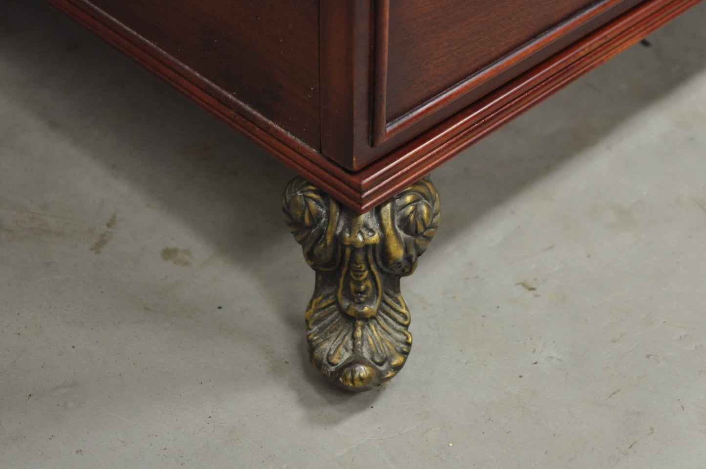 Bombay Company Cherry Wood Victorian Style Standing Cheval Mirror with Drawer