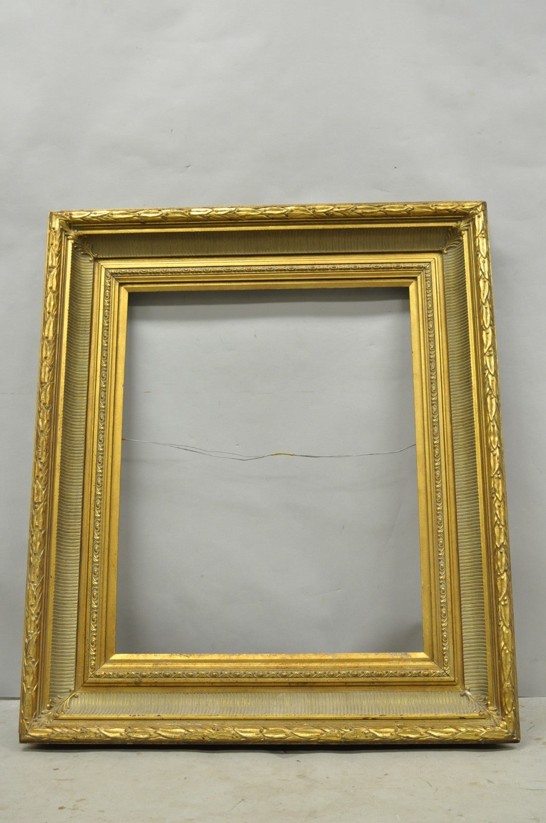 Vintage Large 42x36 French Louis XV Style Gold Gilt Wall Art Picture Frame