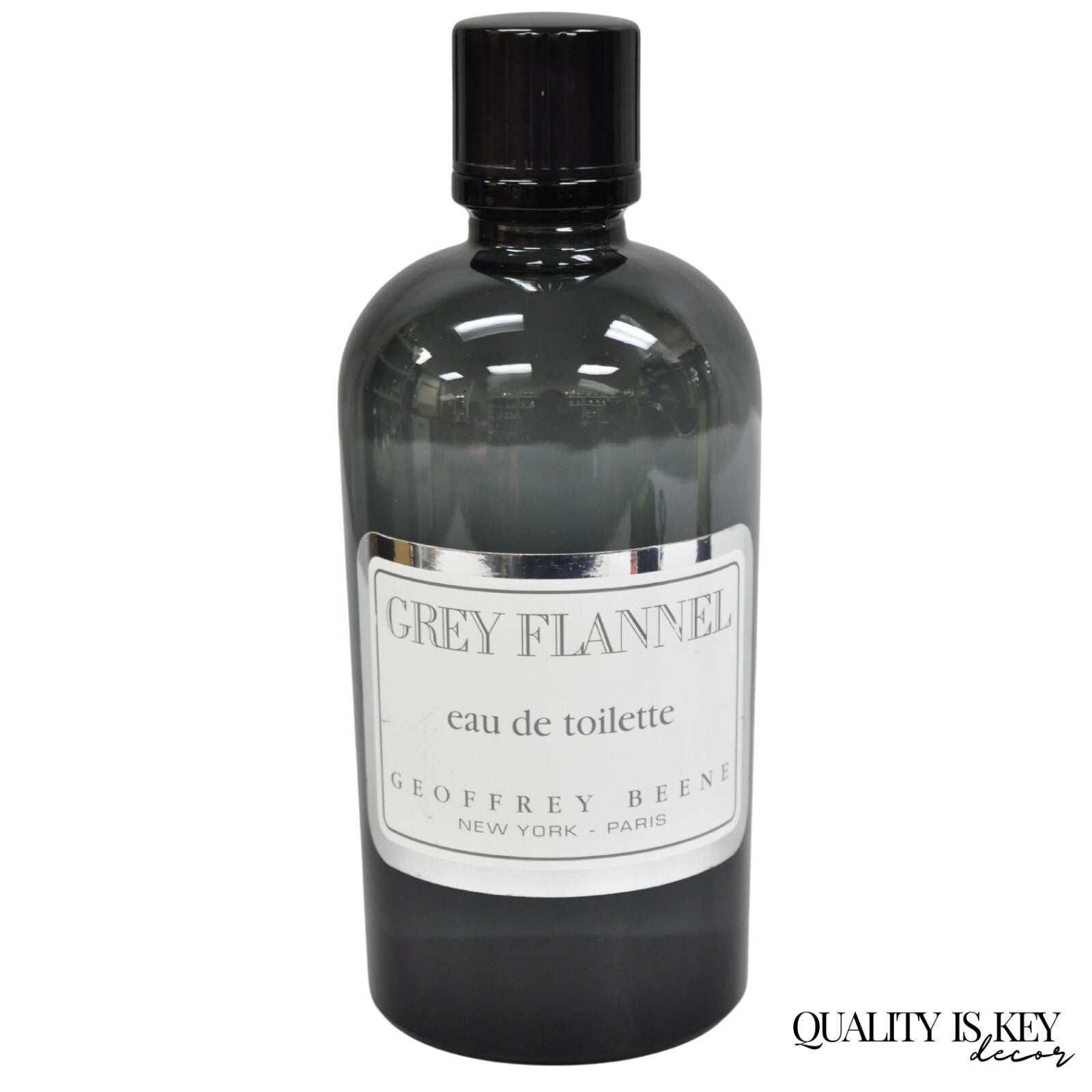 Large 9" Glass Dummy Bottle Geoffrey Beene Grey Flannel Perfume Store Display
