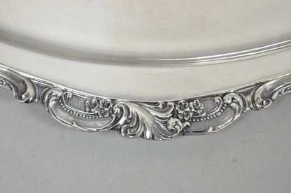 Vintage Baroque by Wallace 258 Victorian Silver Plated Oval Serving Platter Tray